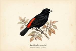 Scarlet-rumped Tanager illustration