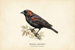 Screaming Cowbird illustration