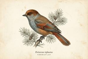 Siberian Jay illustration