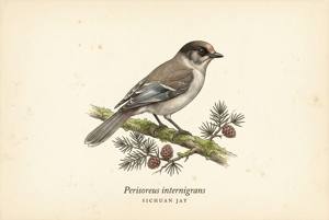 Sichuan Jay illustration