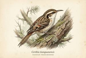 Sichuan Treecreeper illustration