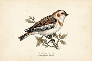 Snow Bunting illustration