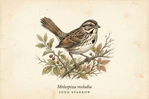 Song Sparrow illustration