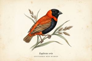 Southern Red Bishop illustration