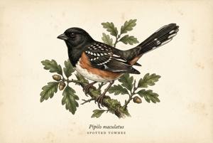 Spotted Towhee illustration
