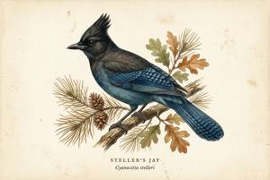 Steller's Jay illustration