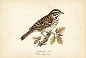 Striped Sparrow illustration