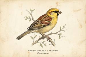 Sudan Golden Sparrow illustration