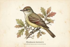 Sulphur-bellied Flycatcher illustration