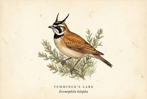 Temminck's Lark illustration