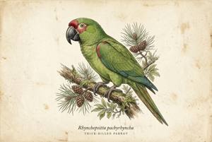 Thick-billed Parrot illustration