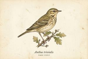 Tree Pipit illustration