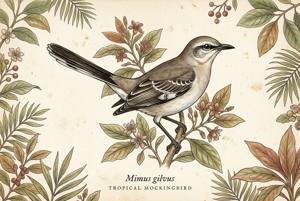 Tropical Mockingbird illustration