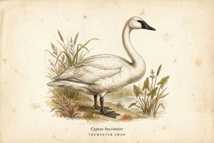Trumpeter Swan illustration