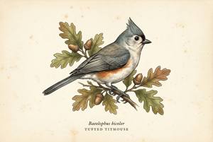 Tufted Titmouse illustration