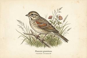 Vesper Sparrow illustration