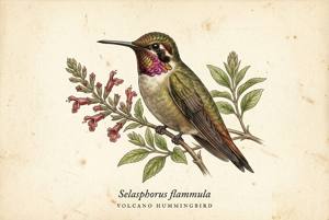 Volcano Hummingbird illustration