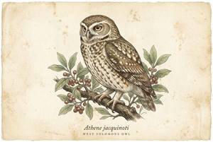 West Solomons Owl illustration