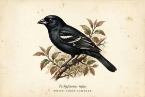 White-lined Tanager illustration