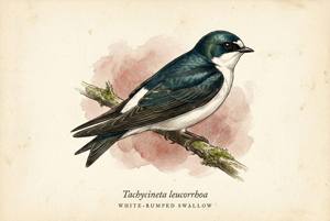 White-rumped Swallow illustration