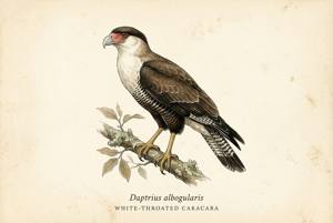 White-throated Caracara illustration
