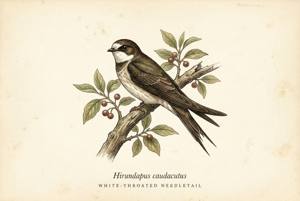 White-throated Needletail illustration