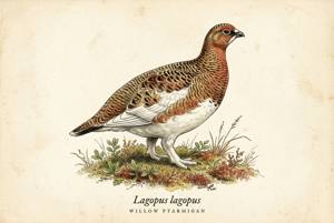 Willow Ptarmigan illustration