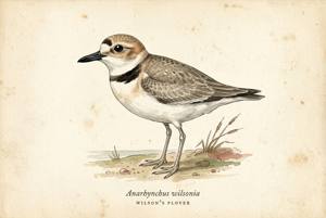 Wilson's Plover illustration