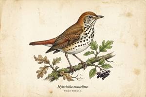Wood Thrush illustration