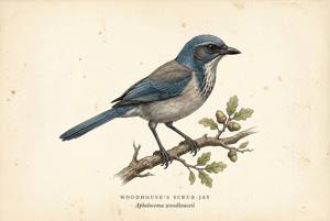 Woodhouse's Scrub-Jay illustration