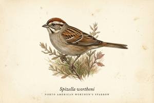 Worthen's Sparrow illustration