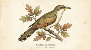 Yellow-billed Cuckoo illustration