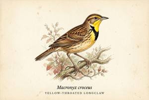 Yellow-throated Longclaw illustration