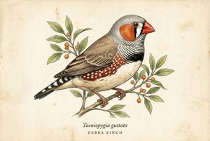 Zebra Finch illustration